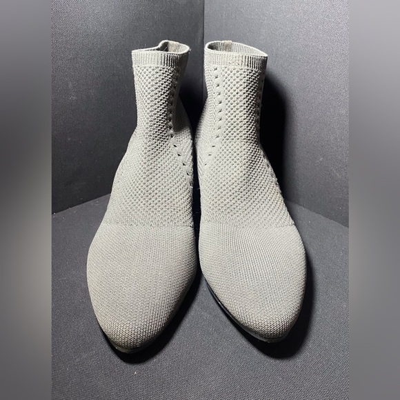 Eileen Fisher Purl Recycled Stretch Knit Bootie Graphite W10 - Picture 3 of 9